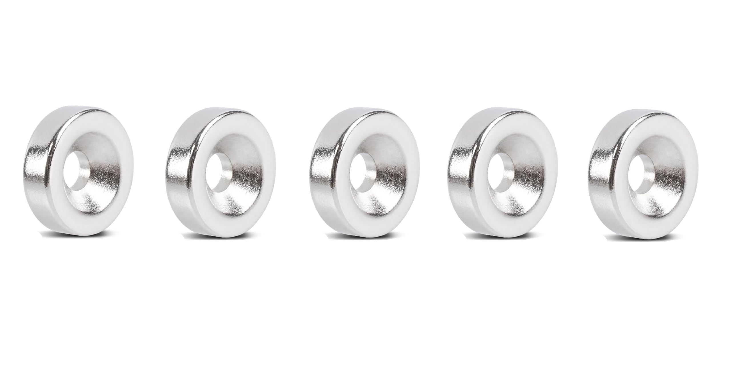 MOONBUY 5 PCS 12x3mm Neodymium Magnets M4 Hole with Screws for Whiteboards & Fridge Use