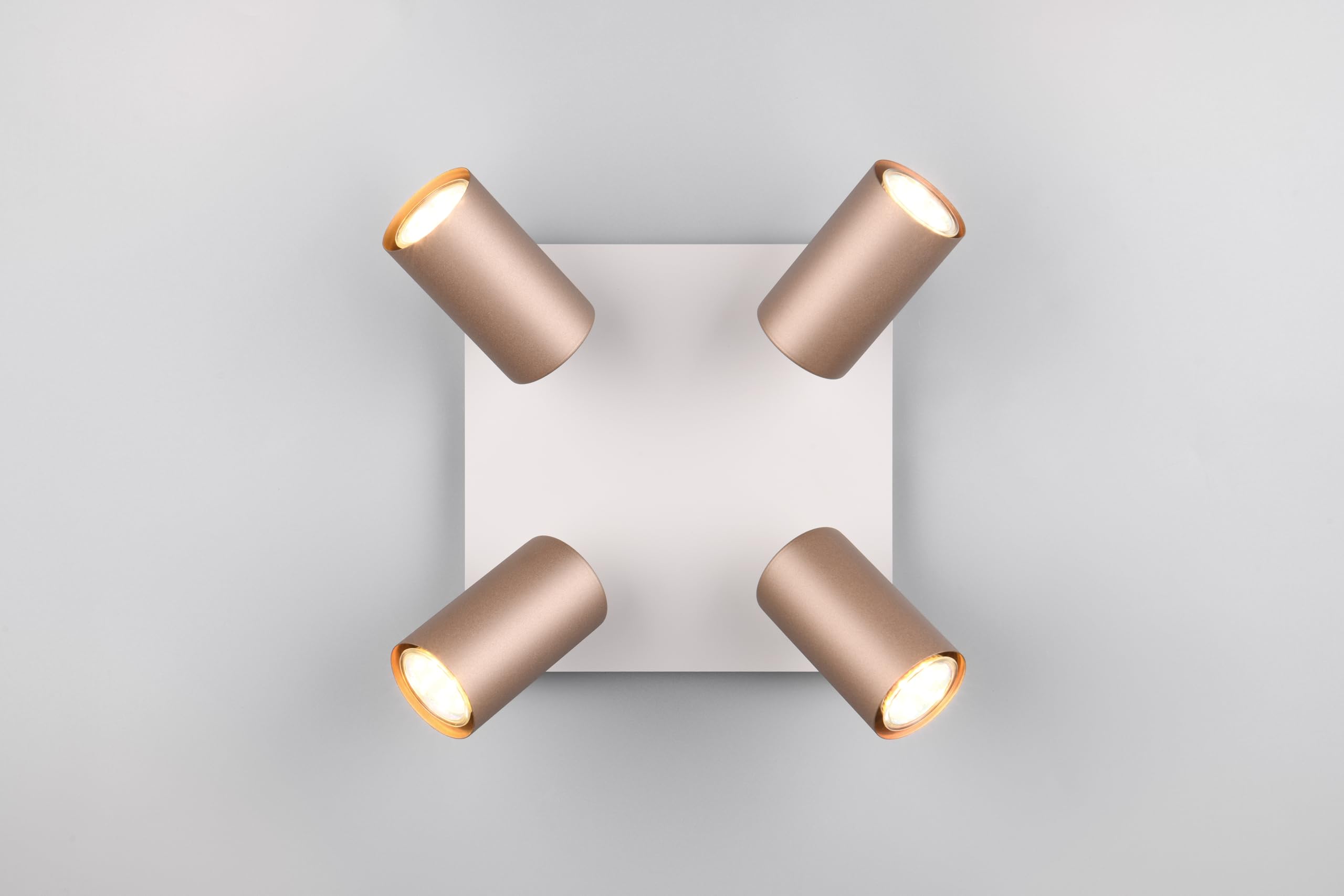 Trio Leuchten Deckenleuchte Marley 802430465, Metall Coffee/Warm Grey, exkl. 4x GU10