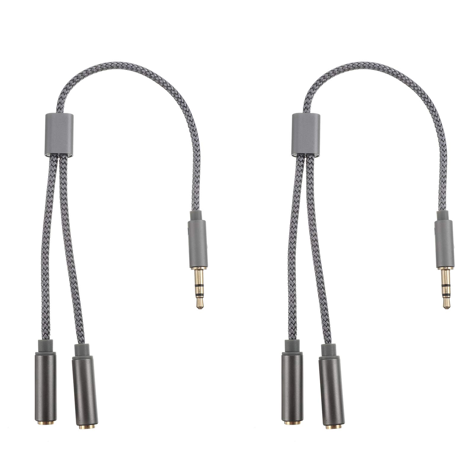 Gatuida 6pezzi Cavi Audio Splitter Intrecciato Da Adattatori Stereo Per Cuffie Dual Jack Femmina Per Dispositivi Digitali Massima Durabilità e Conducibilità Audio
