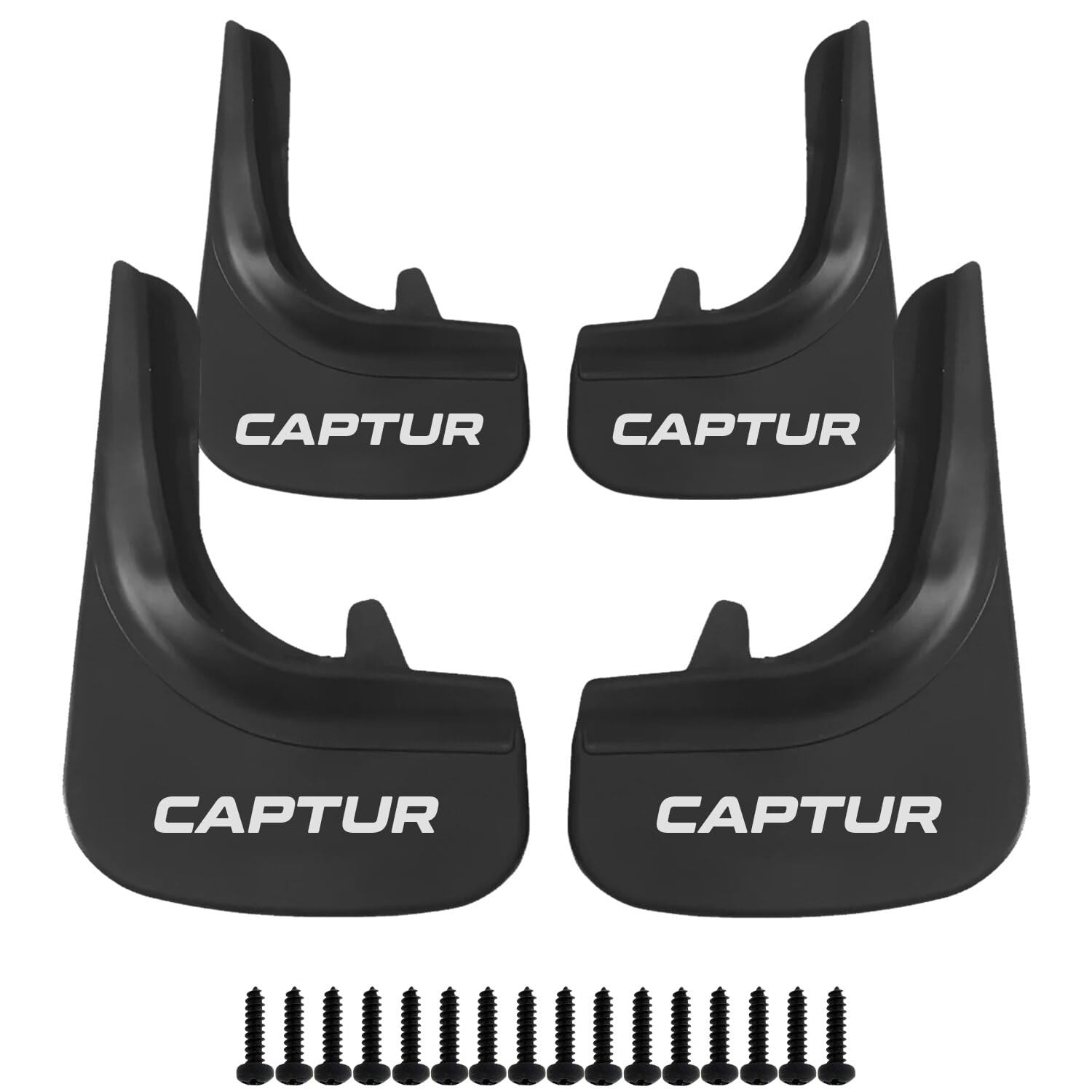 Axenture Car Mud Flaps Kit For Renault Captur Front Rear Rubber Splash Guards Tire Mudflaps Protector Accessories Wheel Well Guards 4 PCS