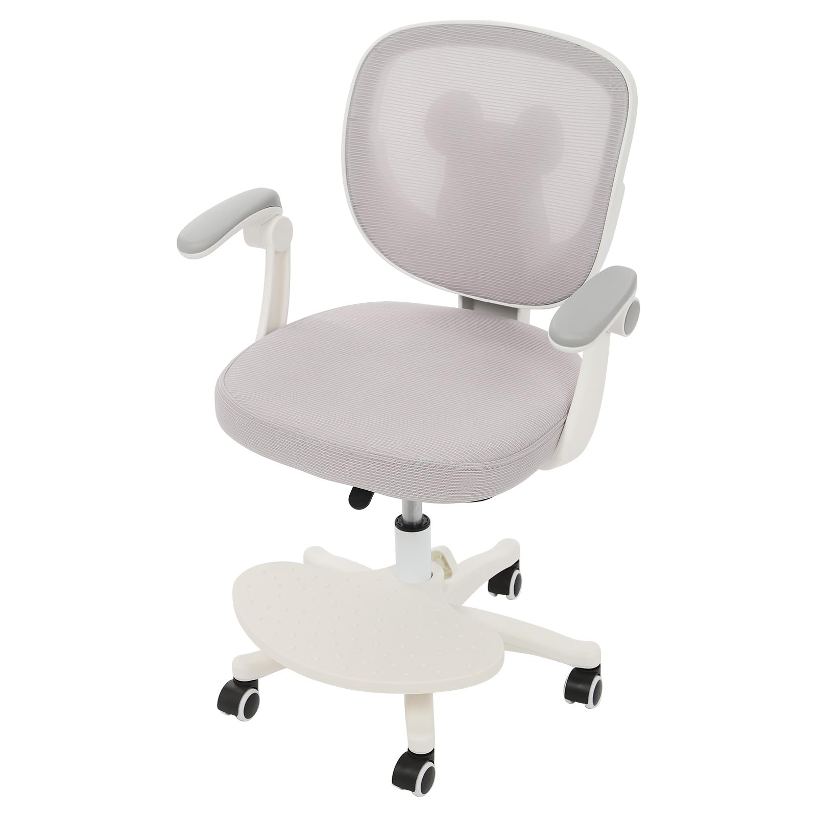 Silla de escritorio para niños a partir de 6 años, altura regulable, silla giratoria para niños, silla de escritorio ergonómica con reposabrazos, respaldo y ruedas, silla de escritorio para niños y