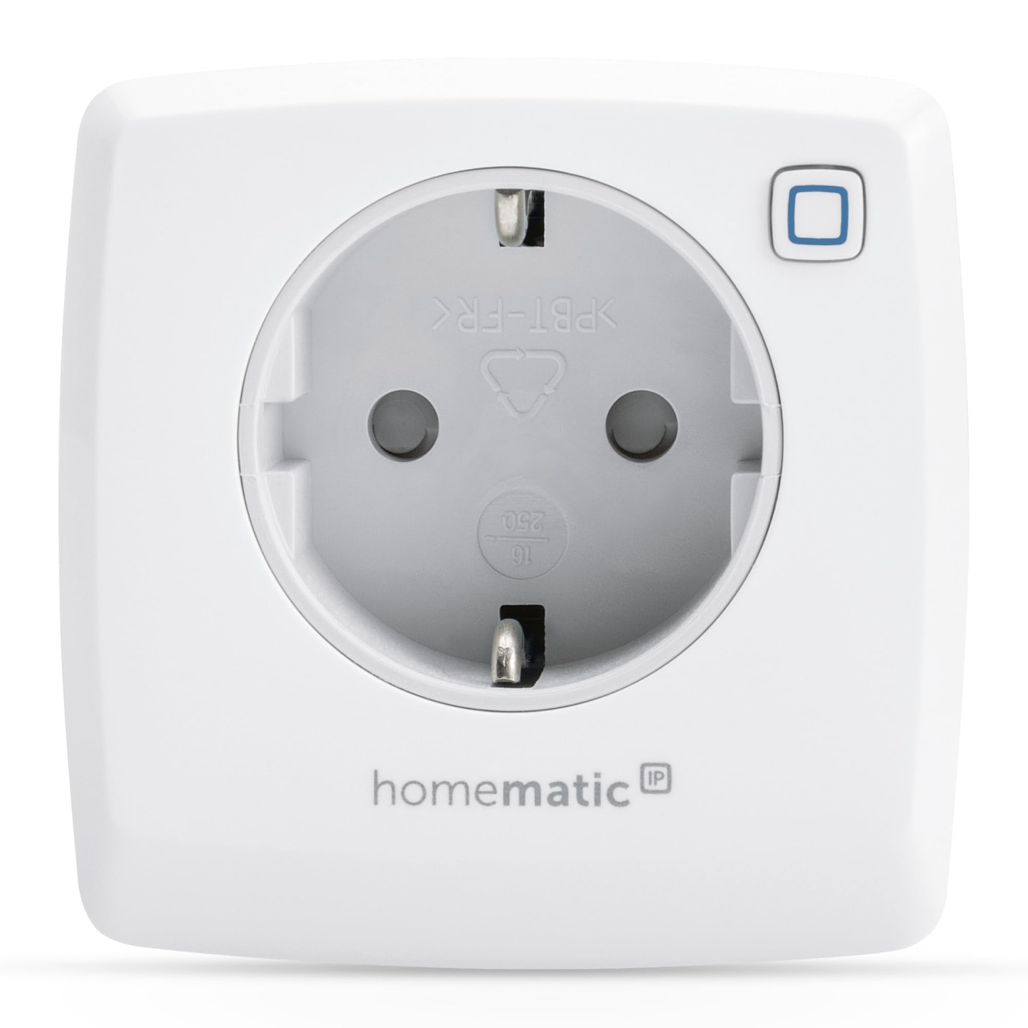 Homematic IP Schaltsteckdose, Smart Home, digitaler Zwischenstecker steuert Leuchten oder Elektrogeräte per App, Alexa & Google Home, Energie sparen, 141836A0