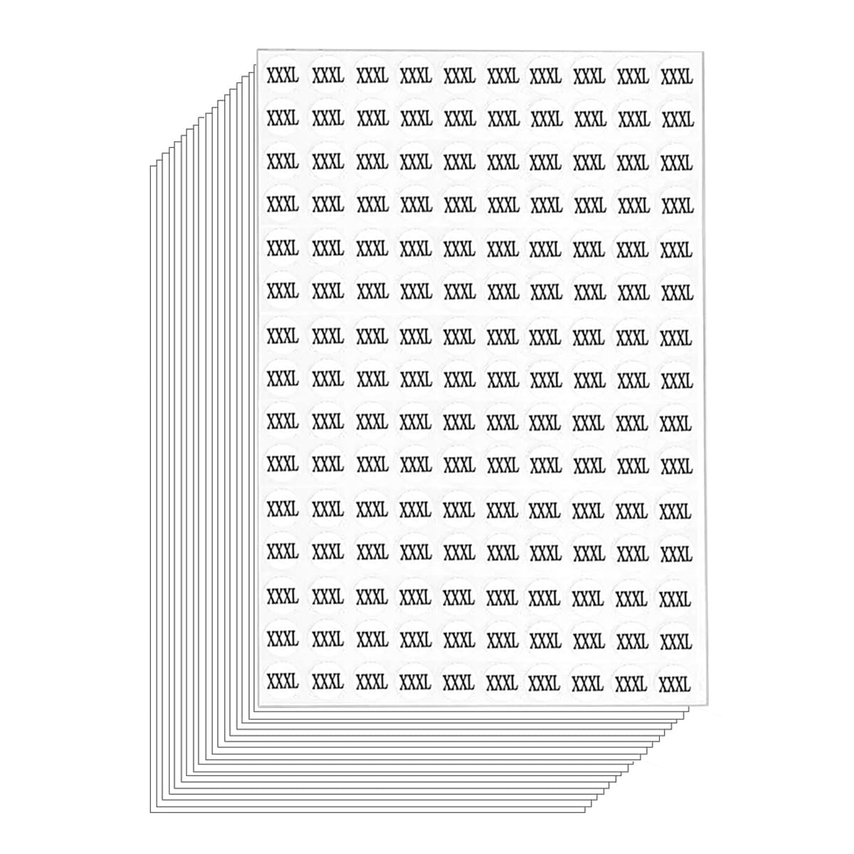 4500 Pieces Clothing Size Round Sticker, Size: XXXL, 1/2" 0.5 inch Self Adhesive Apparel Circle Label Stickers for Clothes T Shirts Trousers Skirt Retail (Diameter: 1.3 cm/13 mm)