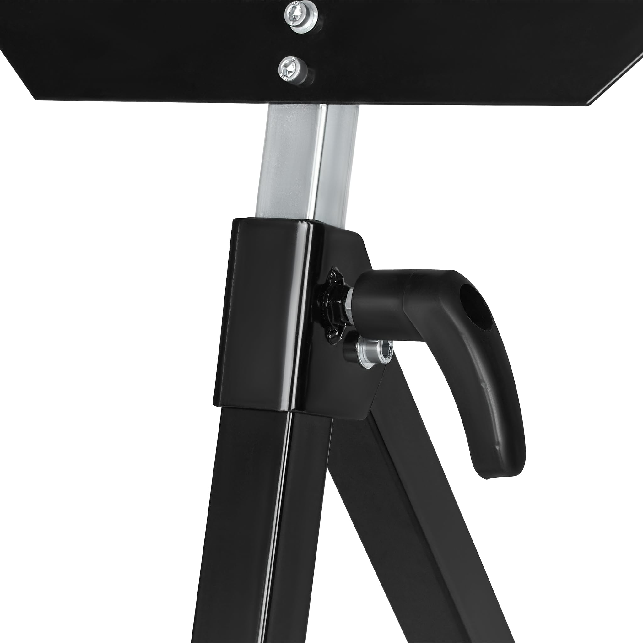 2 x caballete con ruedas de altura regulable 68-107 cm, plegable, de metal, 30 cm de ancho, con pies antideslizantes, hasta 60 kg, color negro