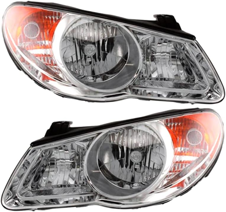 Nuevo par de faros compatibles con Hyundai Elantra Limited Touring Hatchback Sport Sedan GLS GL L SE 2007 2008 2009 por números de pieza 921022H050