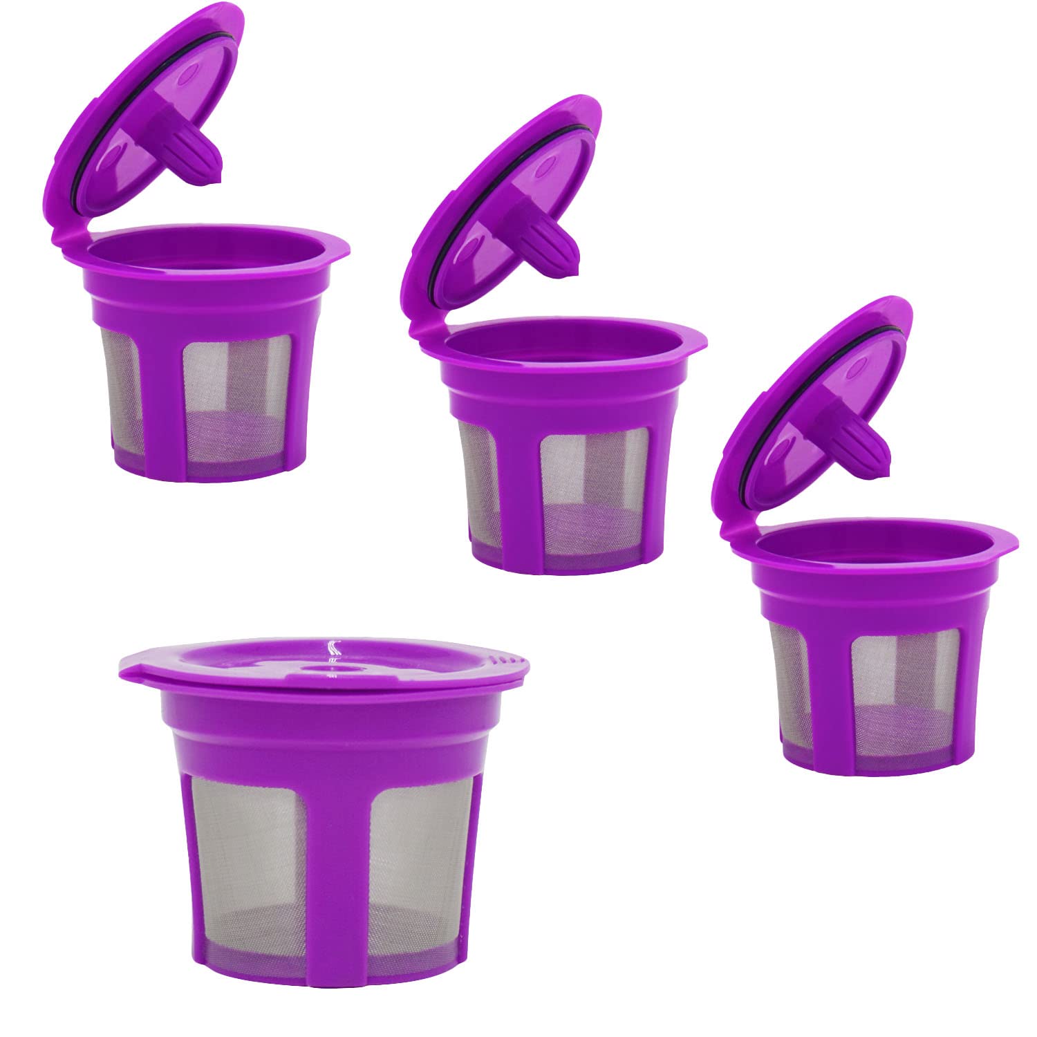 ULHYC Coffee K Cups, Reusable Coffee Pod Refillable Capsule Reusable Coffee Filter Cup - 4 Pack