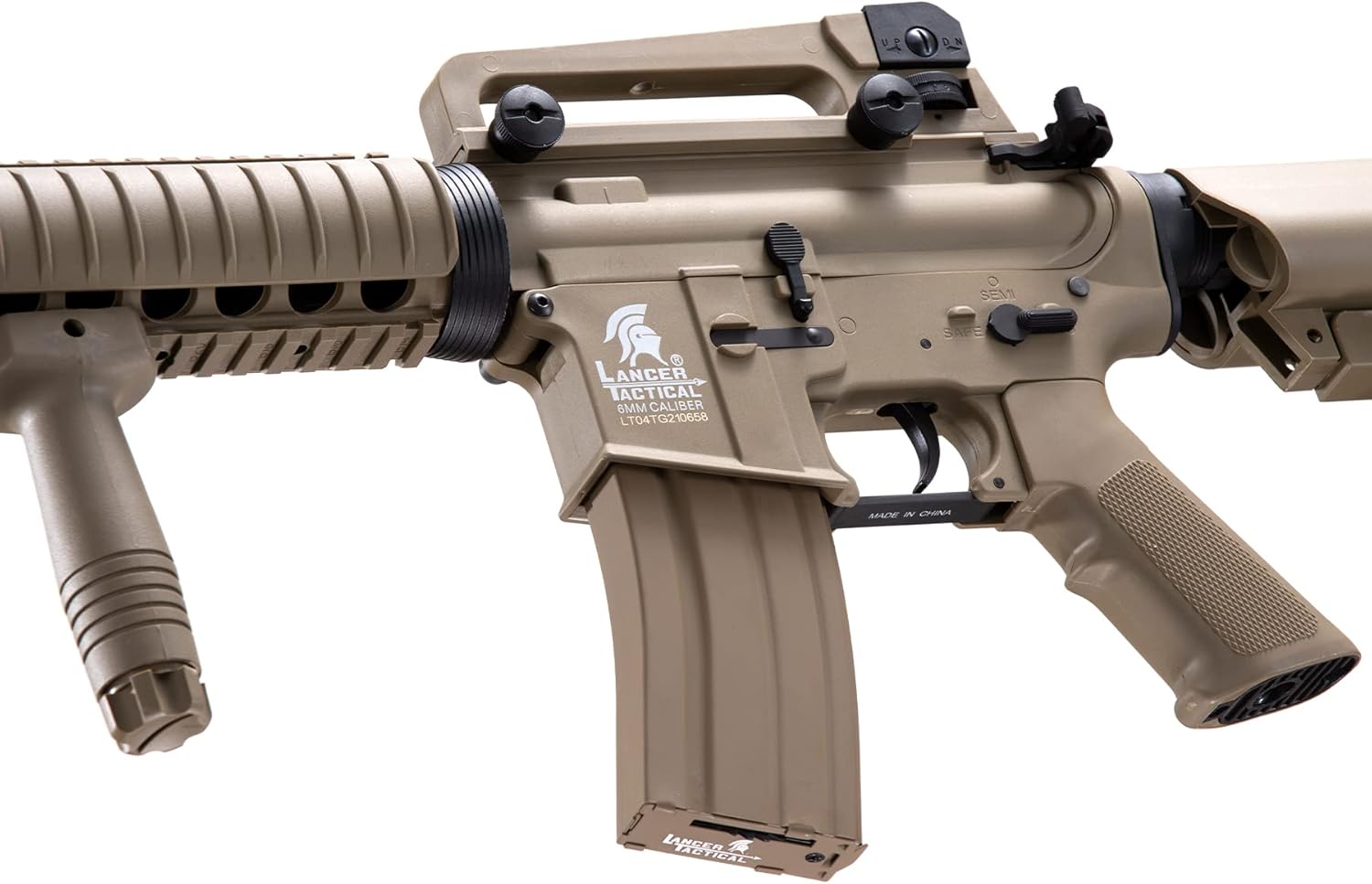 Lancer Tactical Gen 2 RIS Classic M4A1 AEG Airsoft Rifle with 9.6v Nimh Battery and Charger (1000 Rounds 0.20g BBS Included)