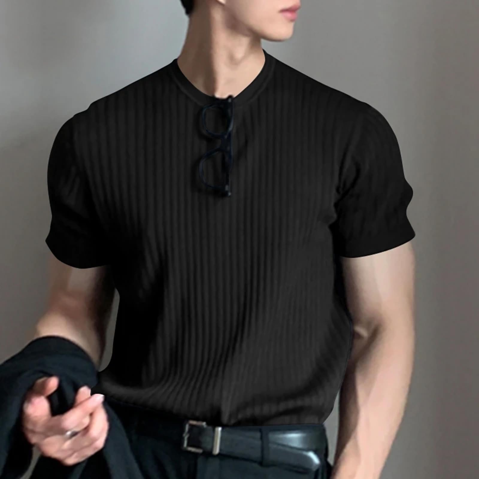 t Shirt Uomo Tops Nicchia Rotonda di Nicchia di Nicchia Casual Maschile A Maniche Corta S-5xl