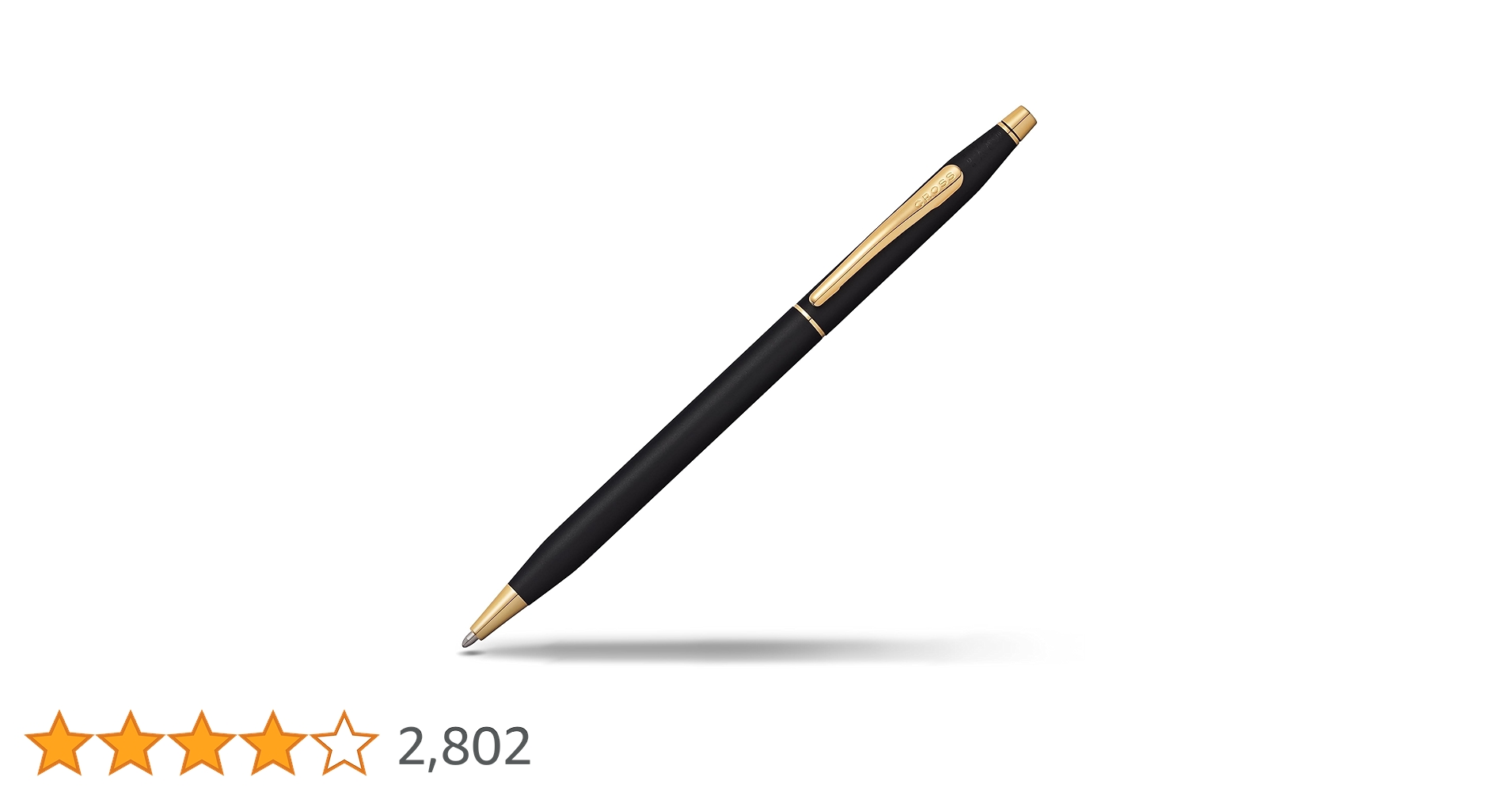 クラウンピンバッジセット、CROSS ボールペン 黒 ギフトボックス付き クロス ボールペン クラシック センチュリー クラシックブラック