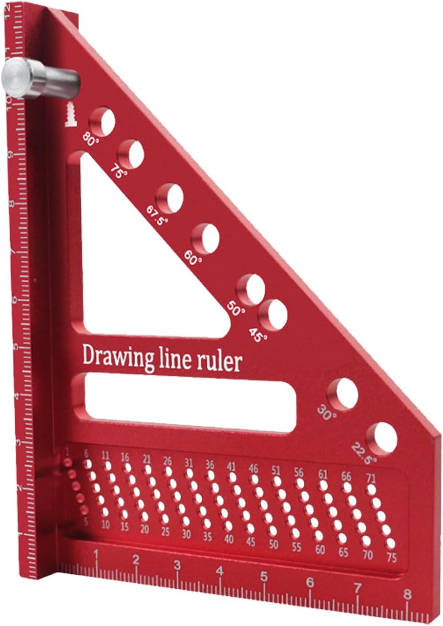 3d Square Woodworking | 22.5-90 Degree High Precision Multi Angle Layout Scriber,Layout Measuring Tool - for Carpenter Engineer Construction Shop Home Work Men Dad Husband