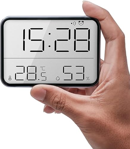 Reloj despertador digital inteligente, con atracción magnética, humedad de temperatura interior, fecha de hora de pantalla HD, funciona con pilas, disponible en Yaxa Colombia