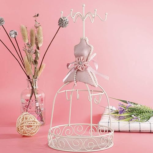 Vista 8 de ZJchao - Soporte de exhibiciÃ³n para joyas, modelo de vestido de tacÃ³n alto, pendientes, collar, anillo de joyerÃ­a, estante para joyas