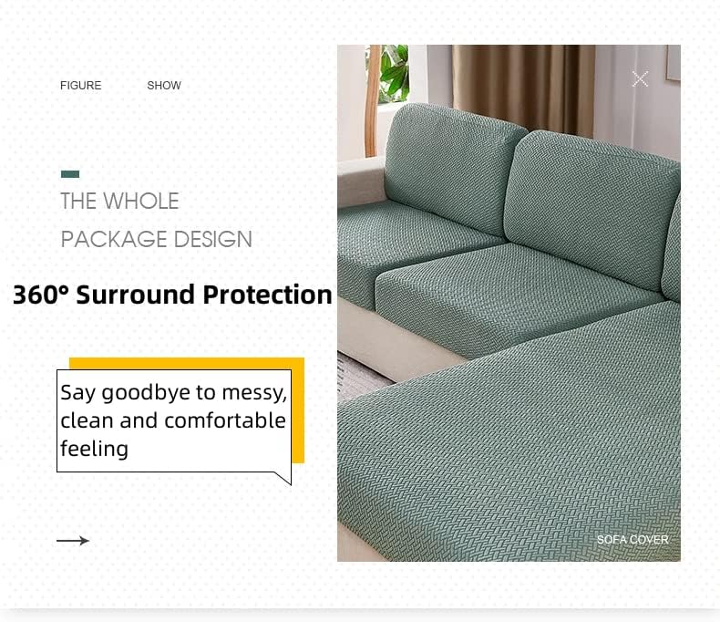 Miniatura 4 de Funda universal para sofá, funda de sofá resistente al desgaste, funda de sofá modular en forma de L, fundas de cojín individuales separadas,