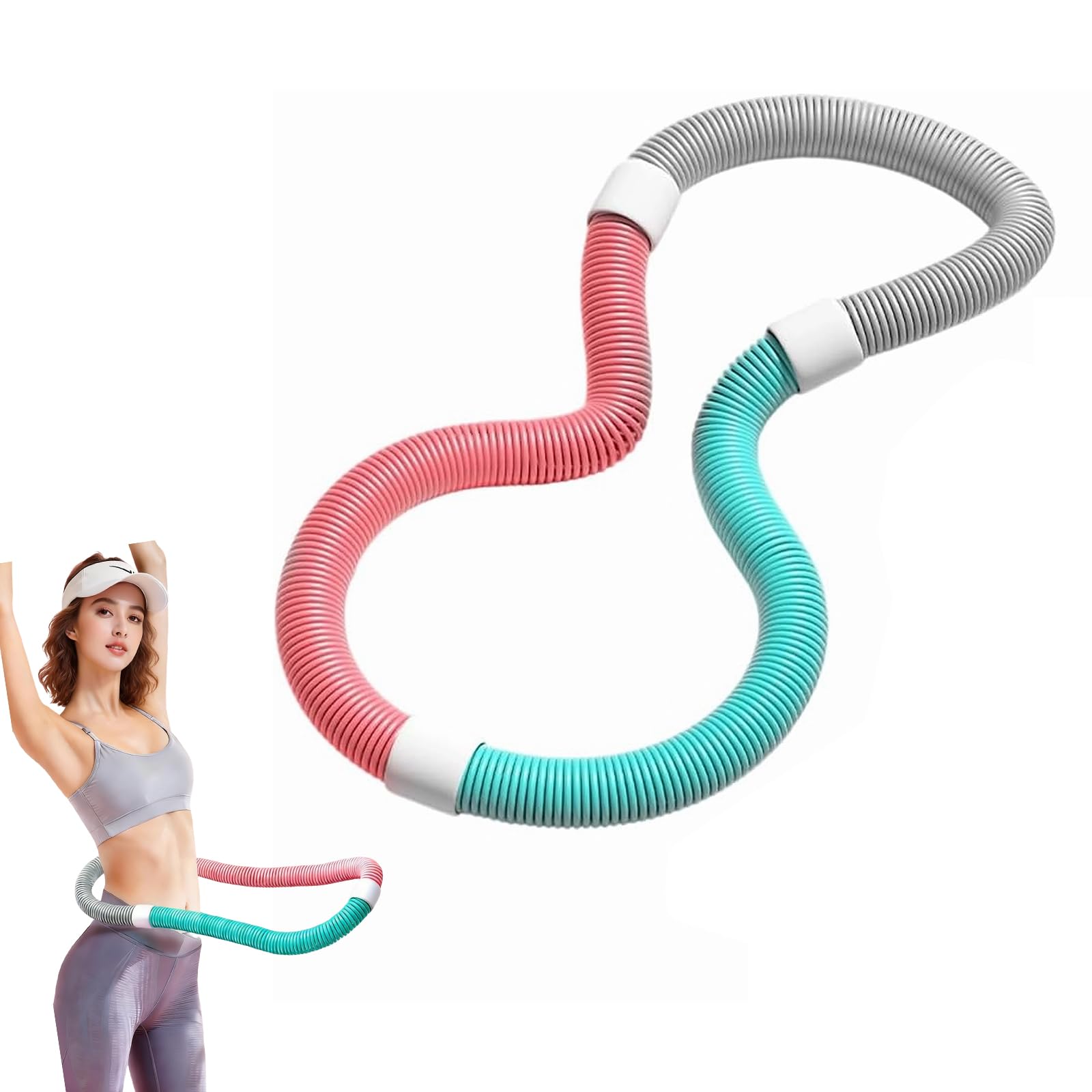Hula Hoop morbido per adulti, hula hoop morbido per dimagrire con anima a molla, corda di sicurezza, pieghevole, con peso, hula hoop per casa, palestra, scuola