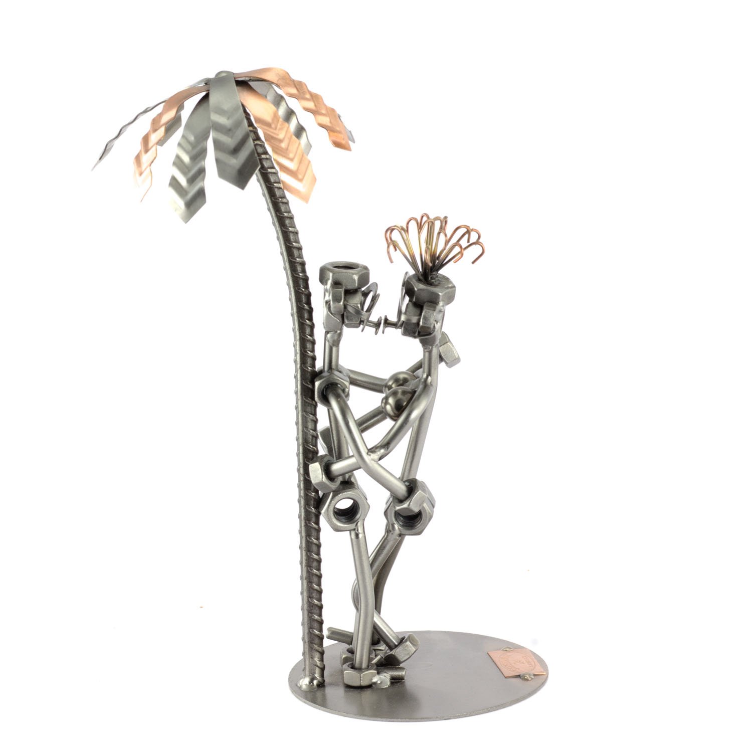 Steelman24 I Figurka ze śrub Love On The Beach I Made in Germany I rękodzieło I pomysł na prezent I figurka stalowa I metalowa I metalowy ludzik