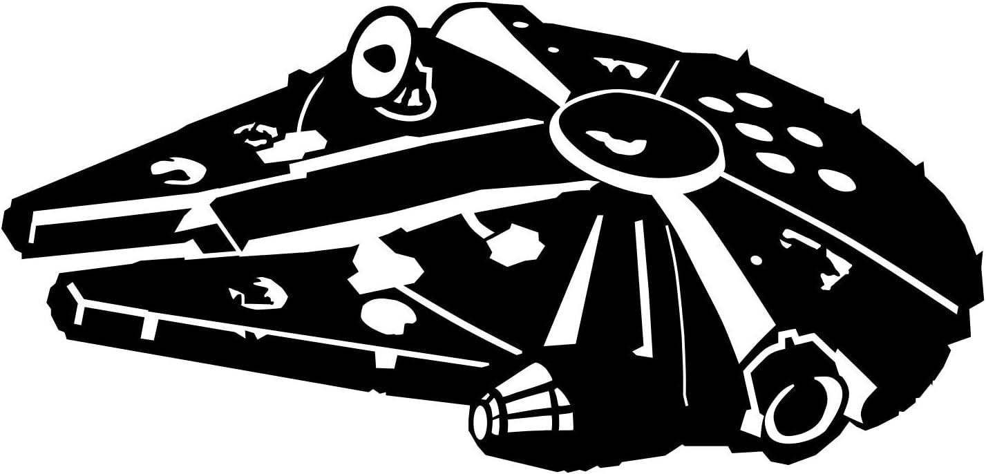 Blk LF Millennium Falcon Decal Vinyl Sticker Graphics|UR Impressions|for Car Truck SUV Van Wall Window Laptop|Black|6.25 X 3.6 Inch|URI546