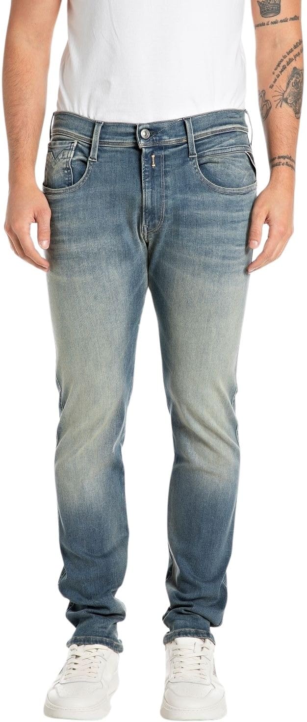 Replay Herren Jeans Anbass Slim-Fit Hyperflex mit Stretch