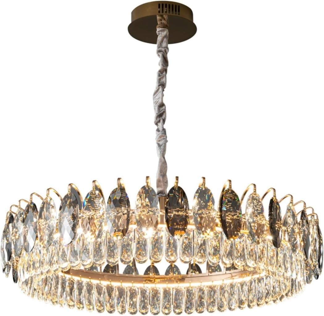 Kitchen Lights Ceiling,Chandelier Nordic Hanging Lamp Crystal Chandelier Creative Round Pendant Light For Living Room for Villa(60cm)