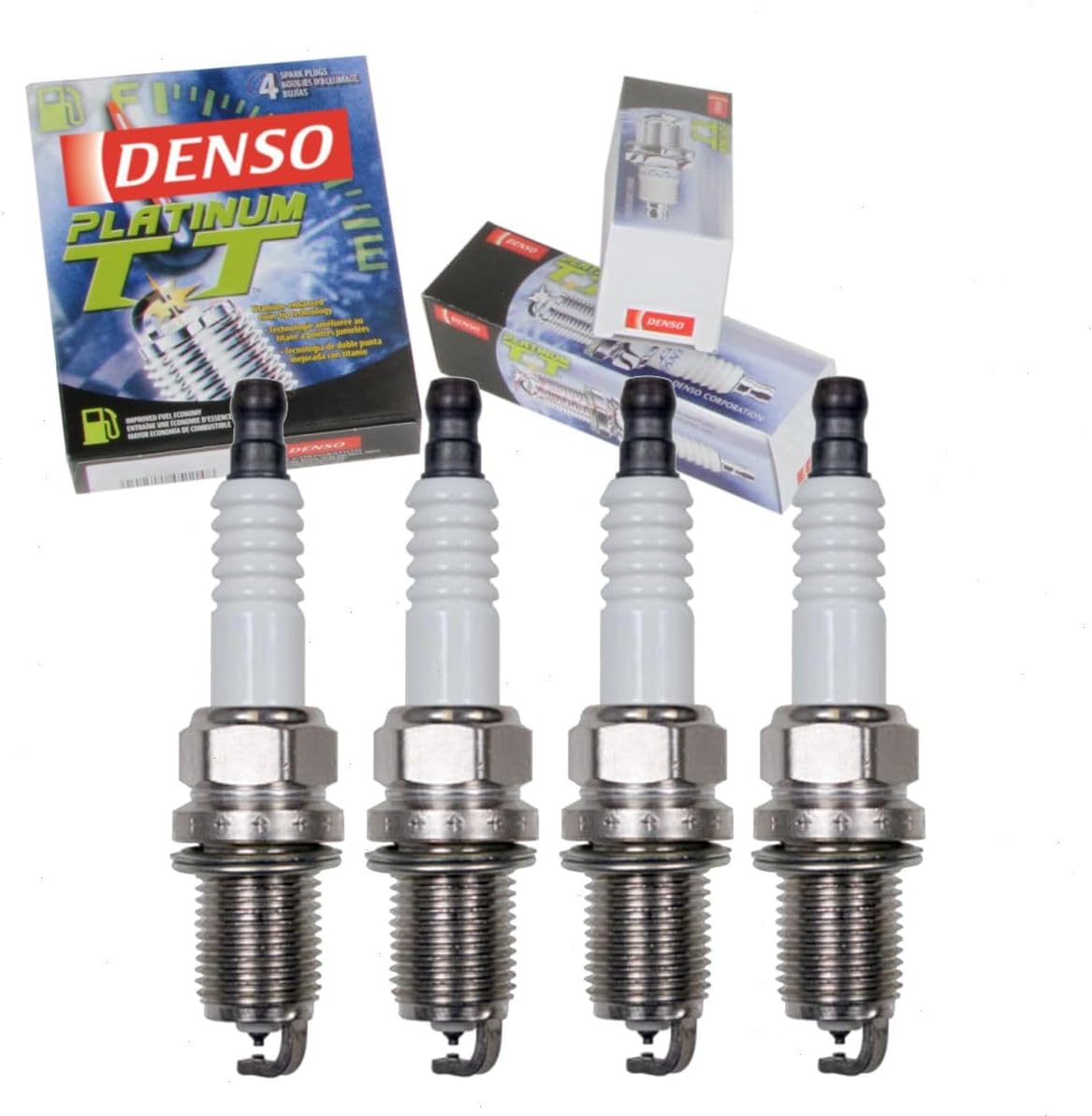 Sixity Auto 4 pc DENSO Platinum TT Spark Plugs compatible with Honda Civic 1.6L 1.7L 1.8L 2.0L L4 1998-2011