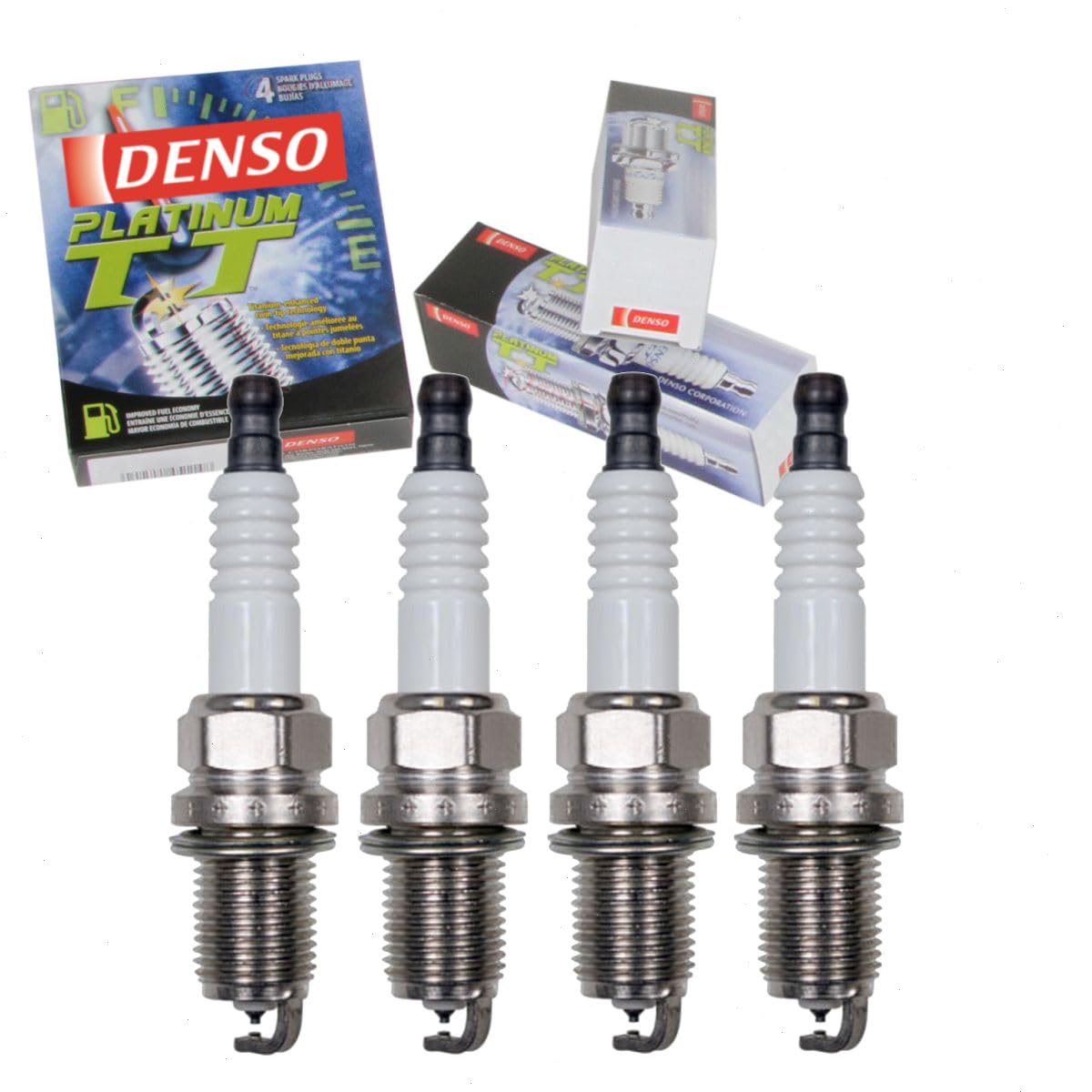 Sixity Auto 4 pc DENSO Platinum TT Spark Plugs compatible with Honda Civic 1.6L 1.7L 1.8L 2.0L L4 1998-2011