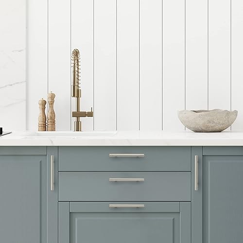 Miniatura 8 de Ravinte Manijas de 6pulgadas, de acero inoxidable, para gabinete de cocina, manijas para cajones y armarios, color negro mate, con agujero central