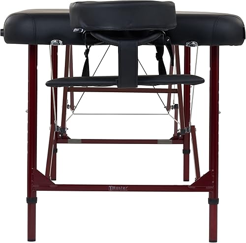 Miniatura 2 de Master Massage Zephyr - Mesa de masaje portátil y ligera, mesa de tatuaje, cama de spa (negro, granate)