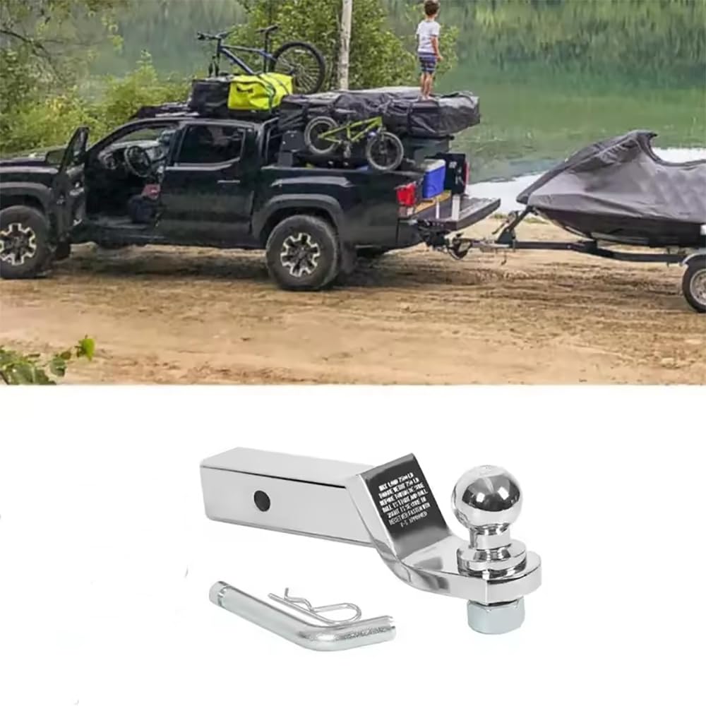 NEWFUN Adaptateur Attelage,2 pouces/50 mm, Adaptateur d'attelage pour véhicules américains, rotule d'attelage pour Voiture, Fourgon, Camion, Camping-Car