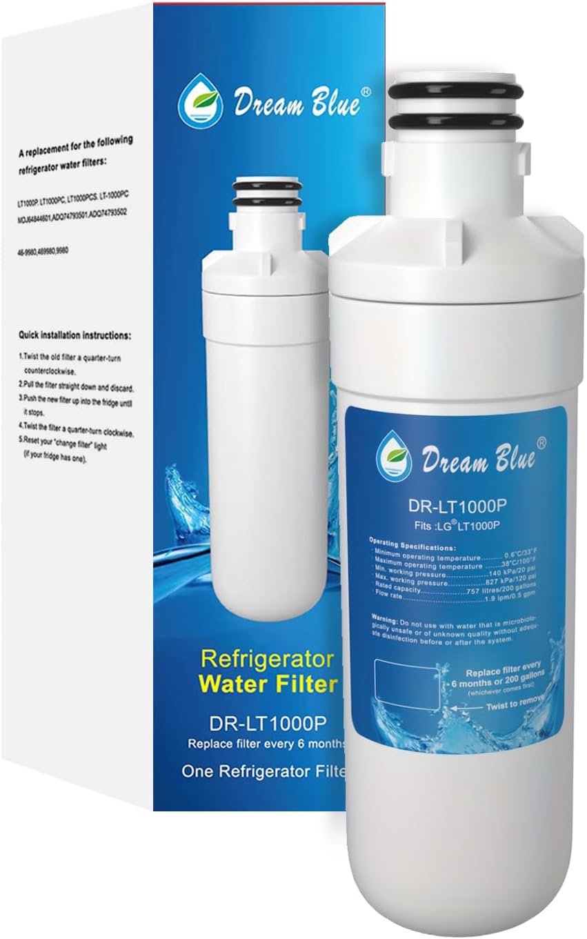 Dreamblue Refrigerator LT1000P Water Filter Replacement for LG LT1000, Kenmore Elite