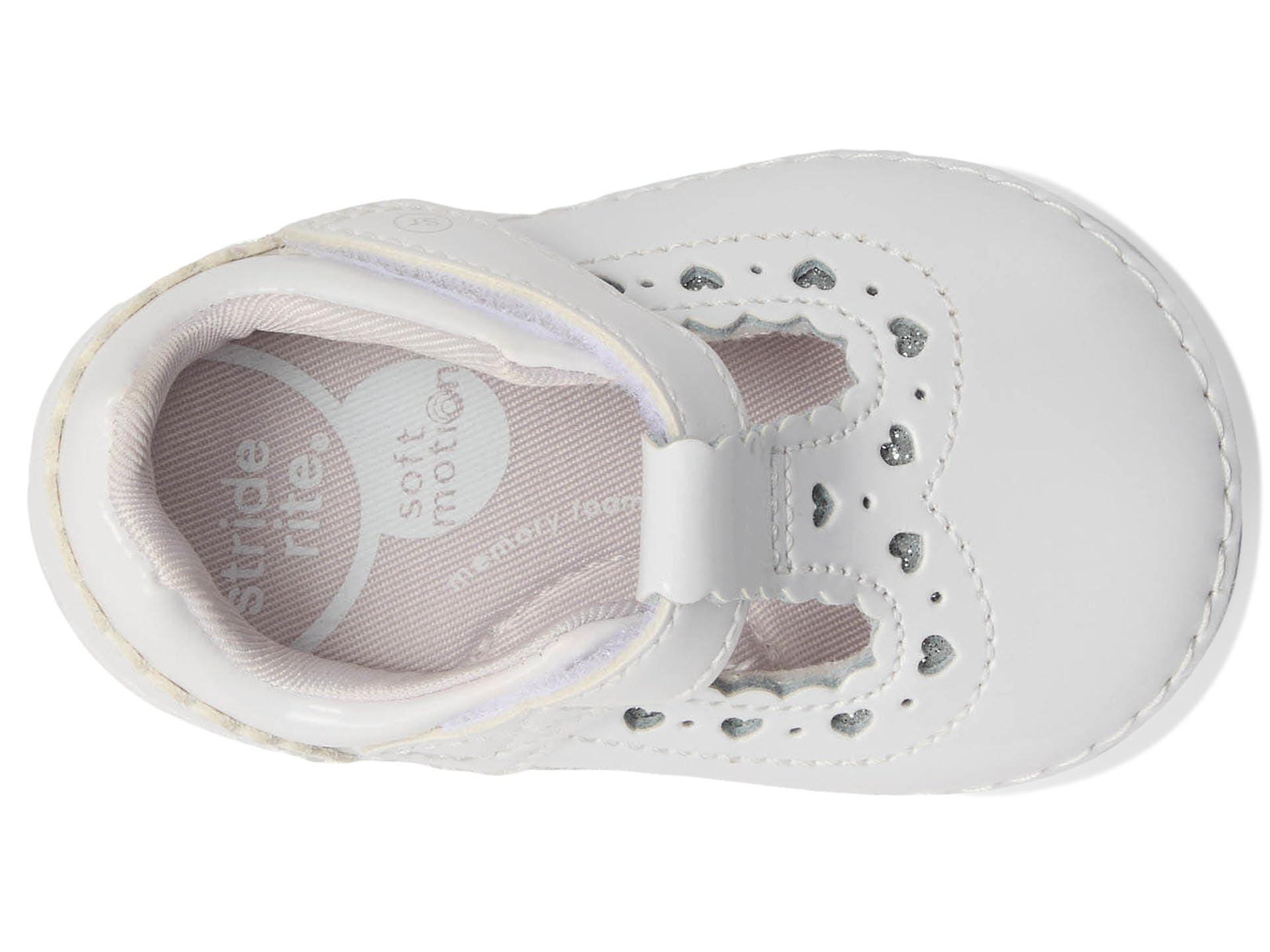 Stride Rite Baby SM Adira Mary Jane Flat, White Patent, 3 Wide US Unisex Infant