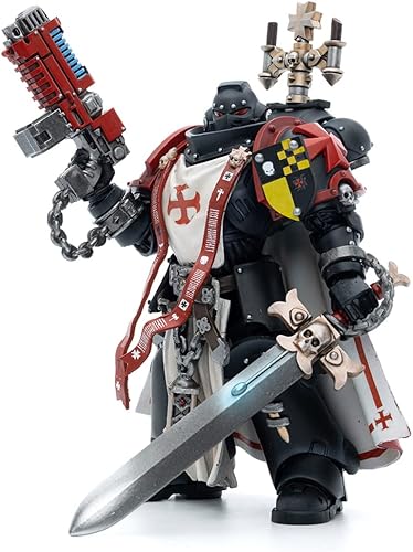 HiPlay JoyToy Warhammer 40K Black Templars Sword Brothren Brother Lombast Figura de acción coleccionable a escala 118