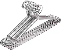 Kit 20 Cabide Metal Cromado Adulto Resistente Saia Camiseta Roupa Camisa Premium