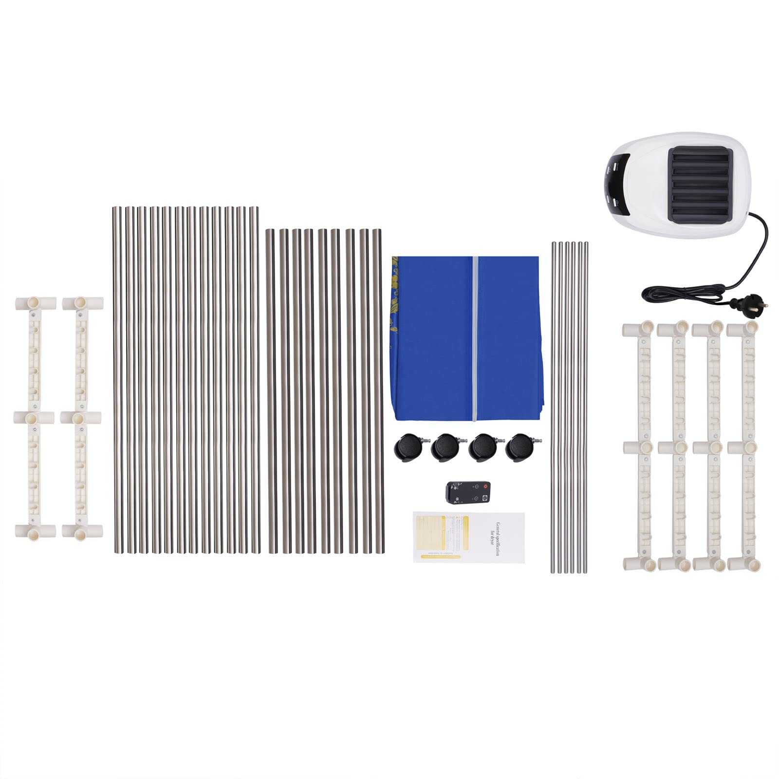 Secadora eléctrica, 1500 W, portátil, con mando a distancia, 30 kg, armario de secado doble, ahorro de energía, gran capacidad, plegable