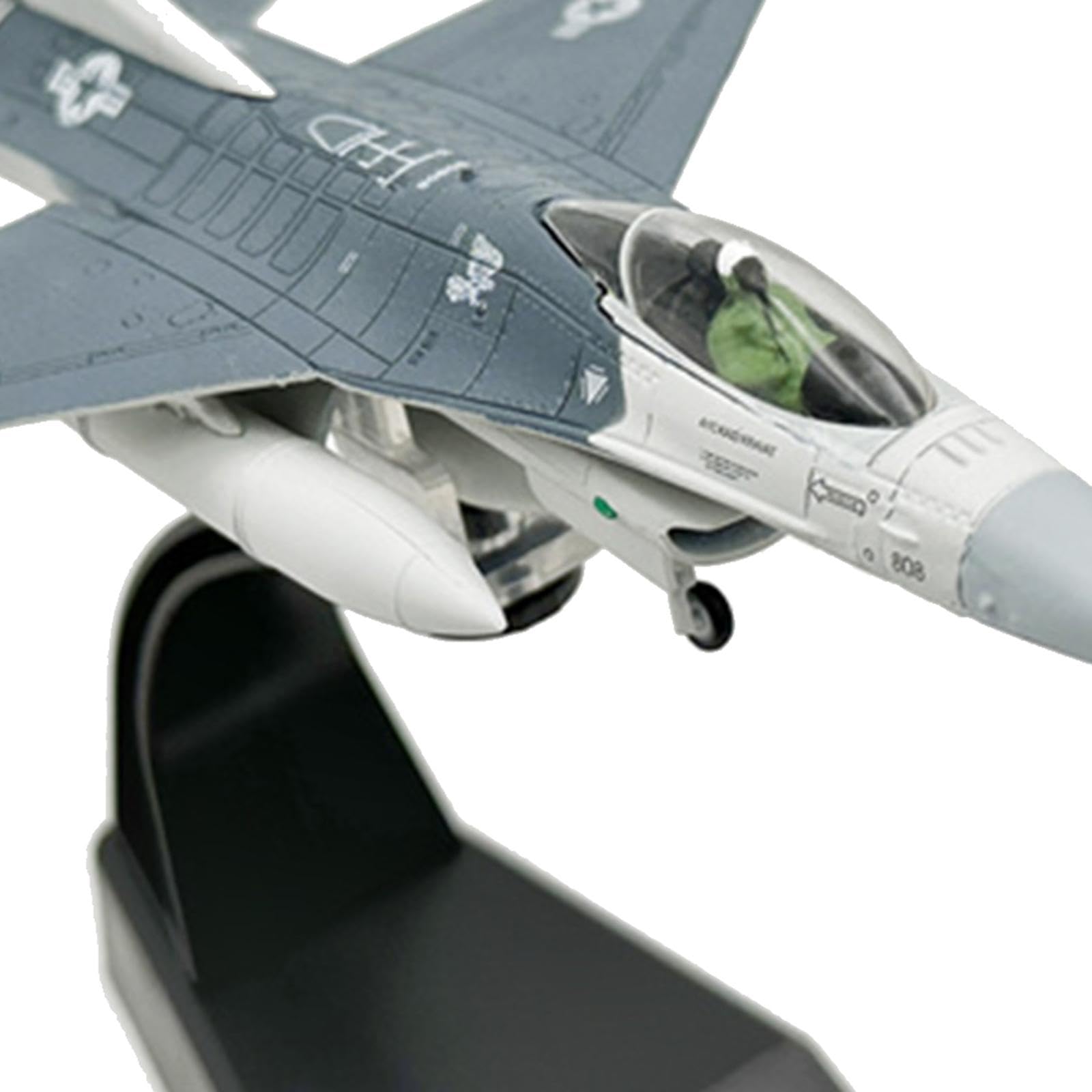 Modello di Aereo in Lega Pressofusa per Bambini, Modello di Aereo da Caccia F16C in 1/100