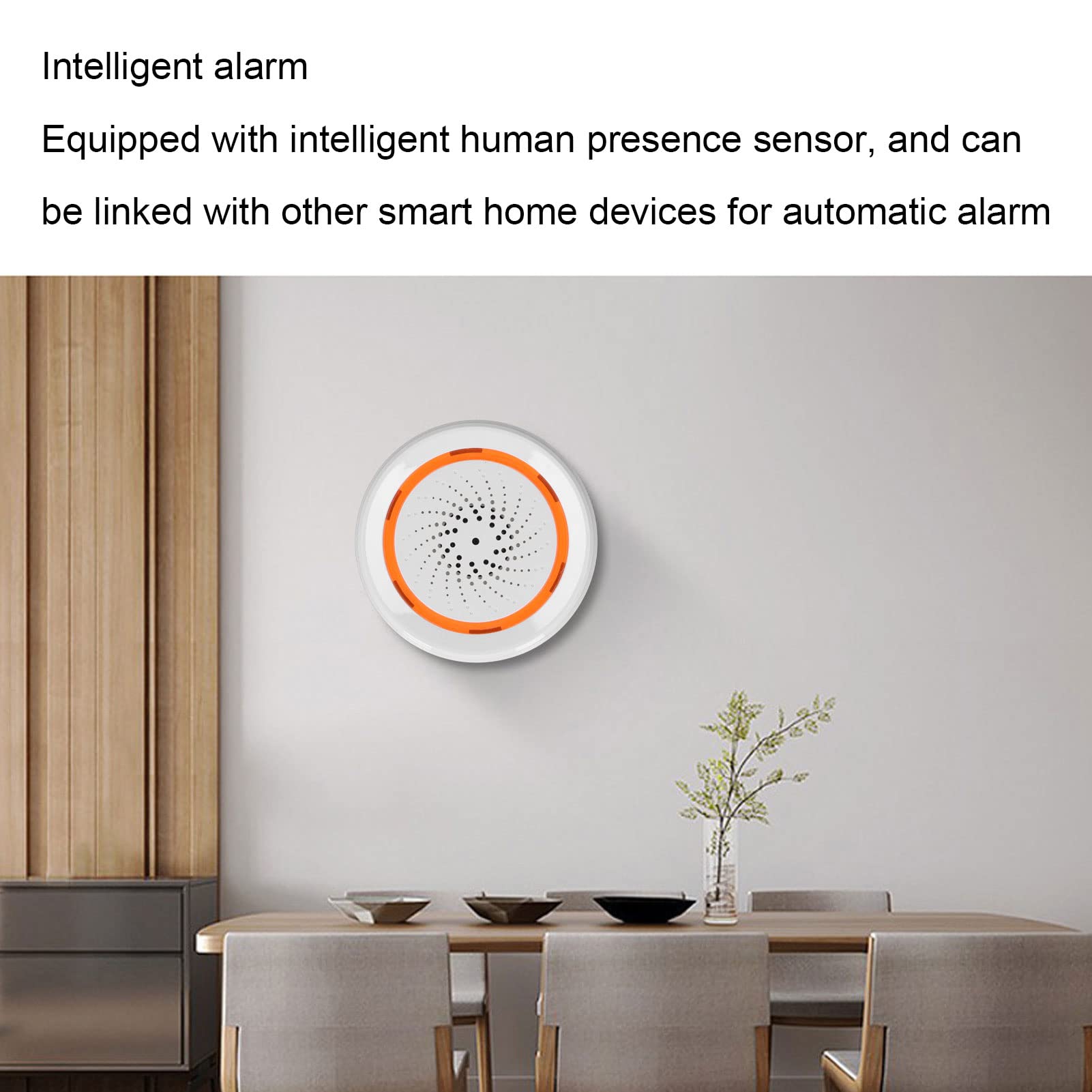 Smart Siren Alarm Wireless Zigbee3.0 Sicherheitssystem 90 dB Laut Audible Alarm mit App -Fernbedienung für die Sicherheit des Home Office