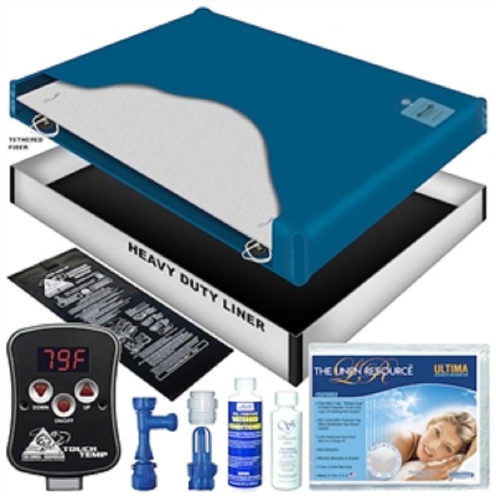 60% WAVELESS WATERBED Mattress/Liner/Digital Heater/PAD/Fill Drain/Conditioner KIT (California King 72x84 1SF-1P1)