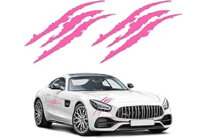 YGMONER Fluorescent Pink Claw Marks: Adorn Your Ride with a Touch of Feline Ferocity
