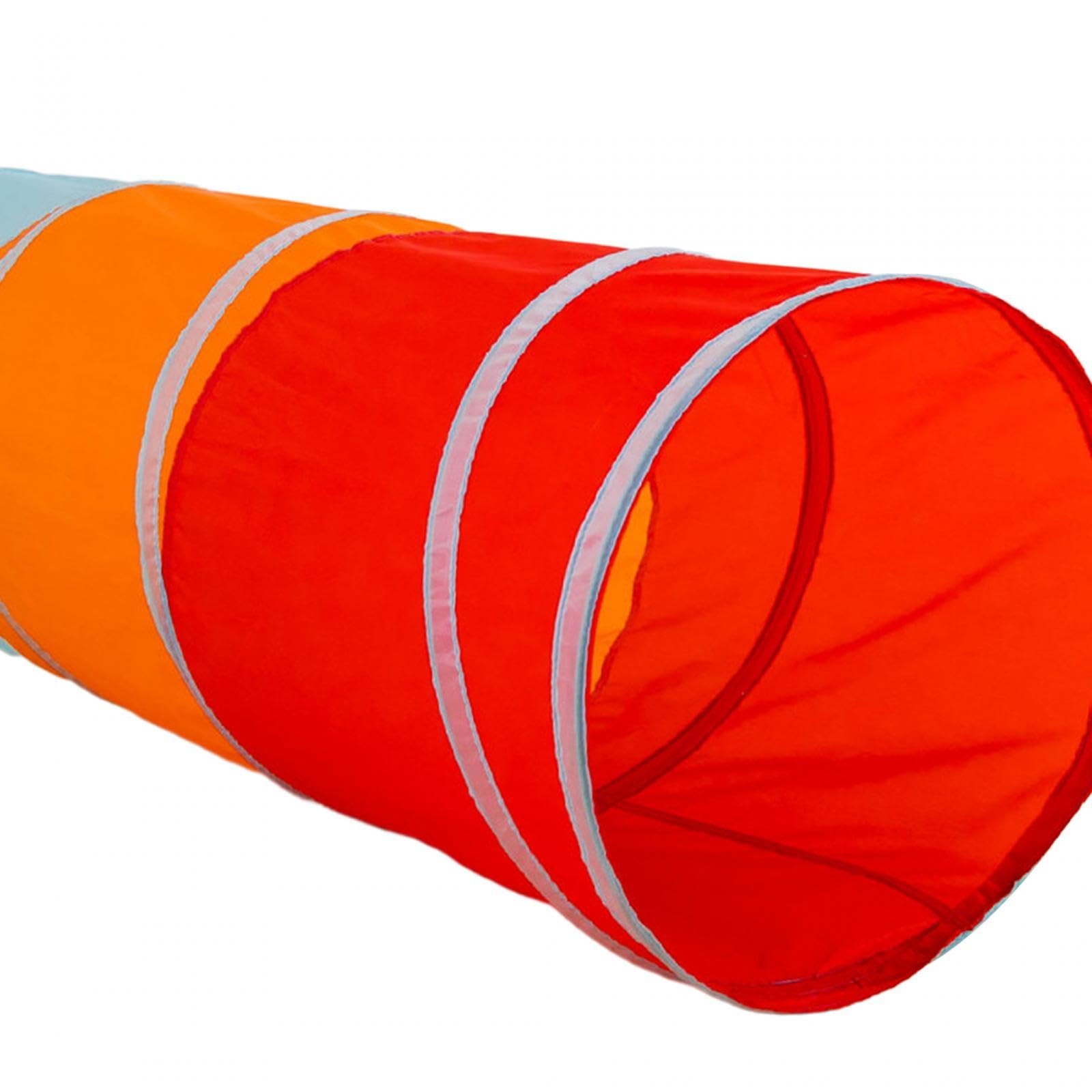 Spieltunnel für Kinder, Faltbares Spielzelt, Strapazierfähige Materialien, Fördert Die Motorik, Platzsparend zu Verstauen, 1,5 m Orangerot