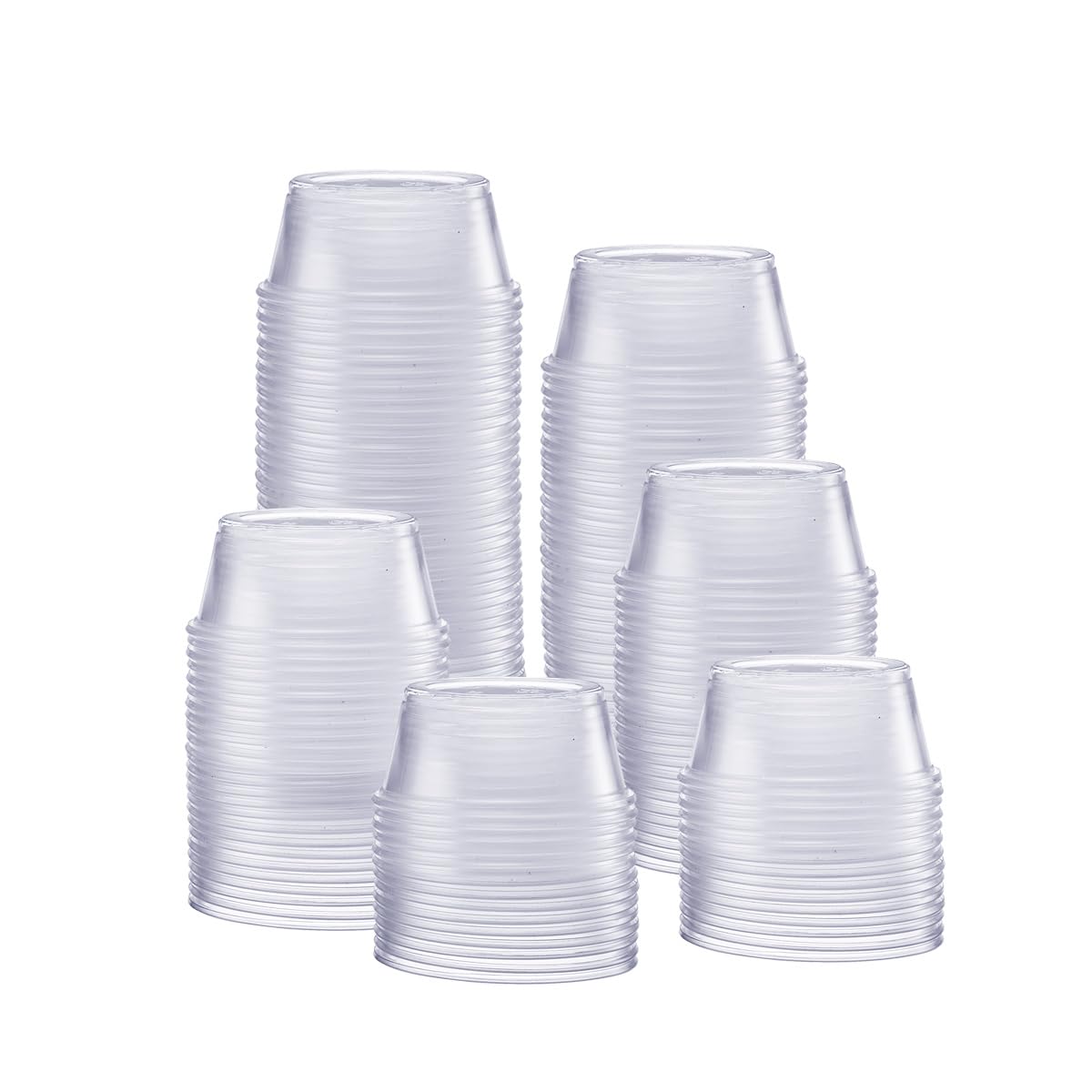 gusto 325 oz - 250 count clear disposable plastic portion cups no lids souffle cups jello shot cups and sauce cups for portion control salad dressing and more- formerly comfy package