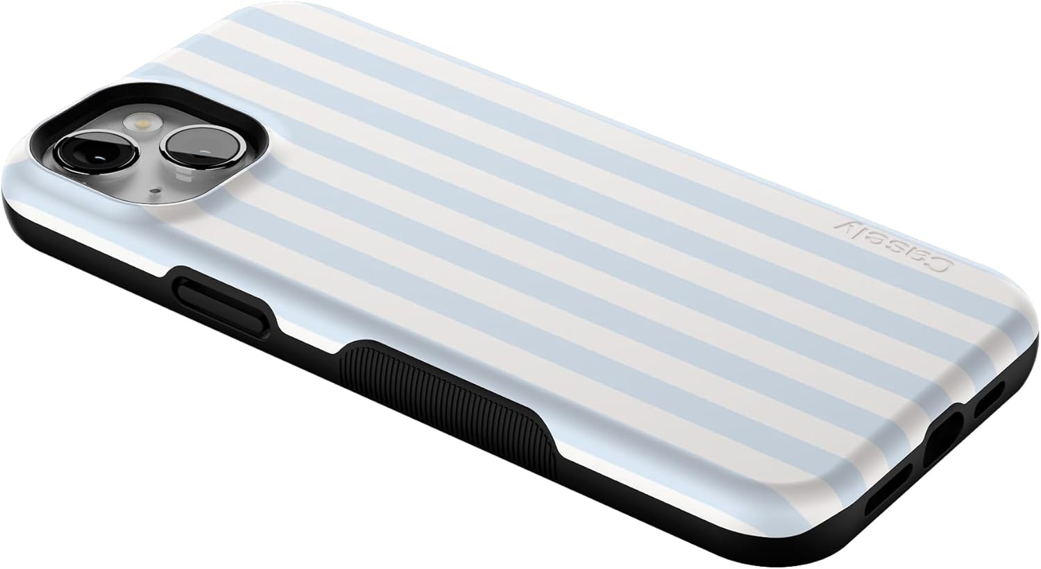 Casely iPhone 14 Plus Case | Blue Stripes | Sunday Best | Bold Protective Design | Compatible with MagSafe