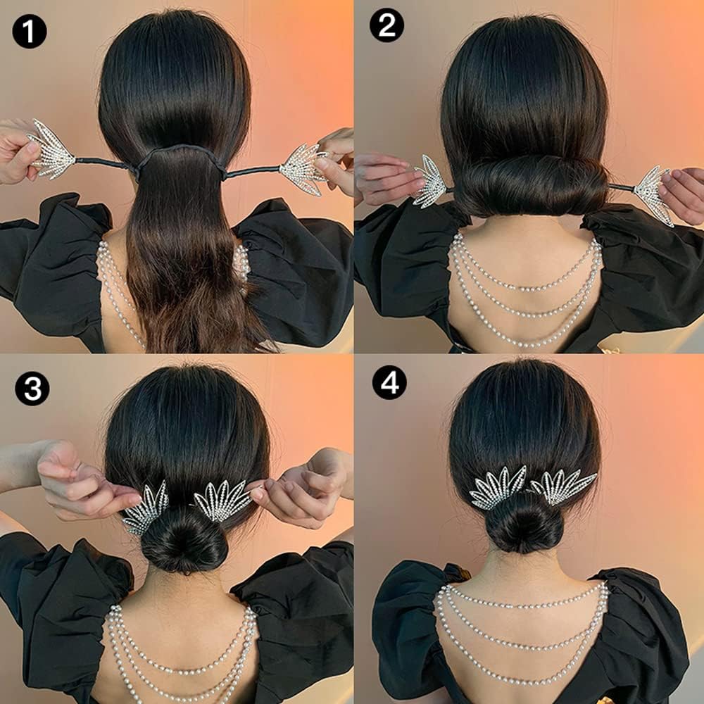 HONEY ACCESSORIES 1 PCS Lazy Hair Curler,Bun Maker,Ins Style Elegant Lazy Curler,Simple Fast Spiral Braid Braiding Clips,Diy Hair For Women Girls 3