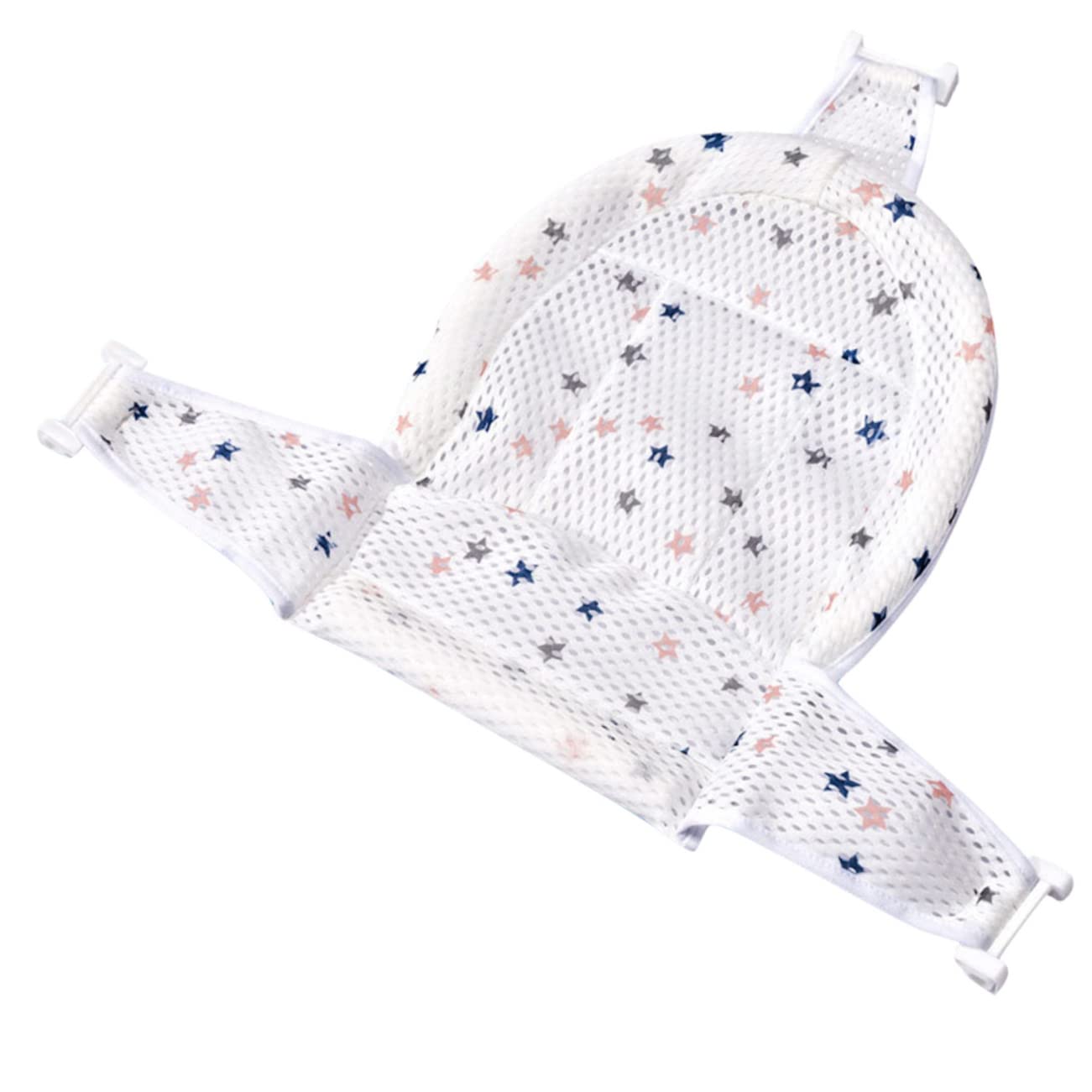 ORFOFE Adjustable Bath Seat Mesh Sling with Three Point Buckle Breathable Bathtub Support Net for Shower Comfortable Floating Bath Pad Protecting Spine
