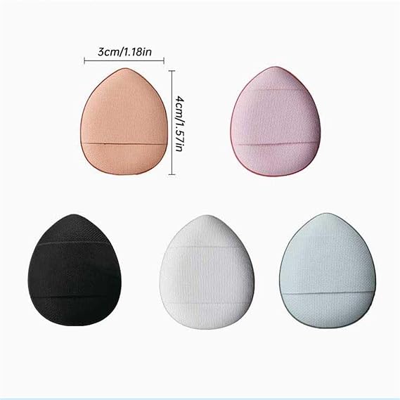 5/10Pcs Finger Puff, Mini Makeup Puff Super Soft Blending Sponge Makeup Tools, Suitable For Loose Powder, Foundation, Concealer, Repair Cream, Eye Shadow, A04#Black