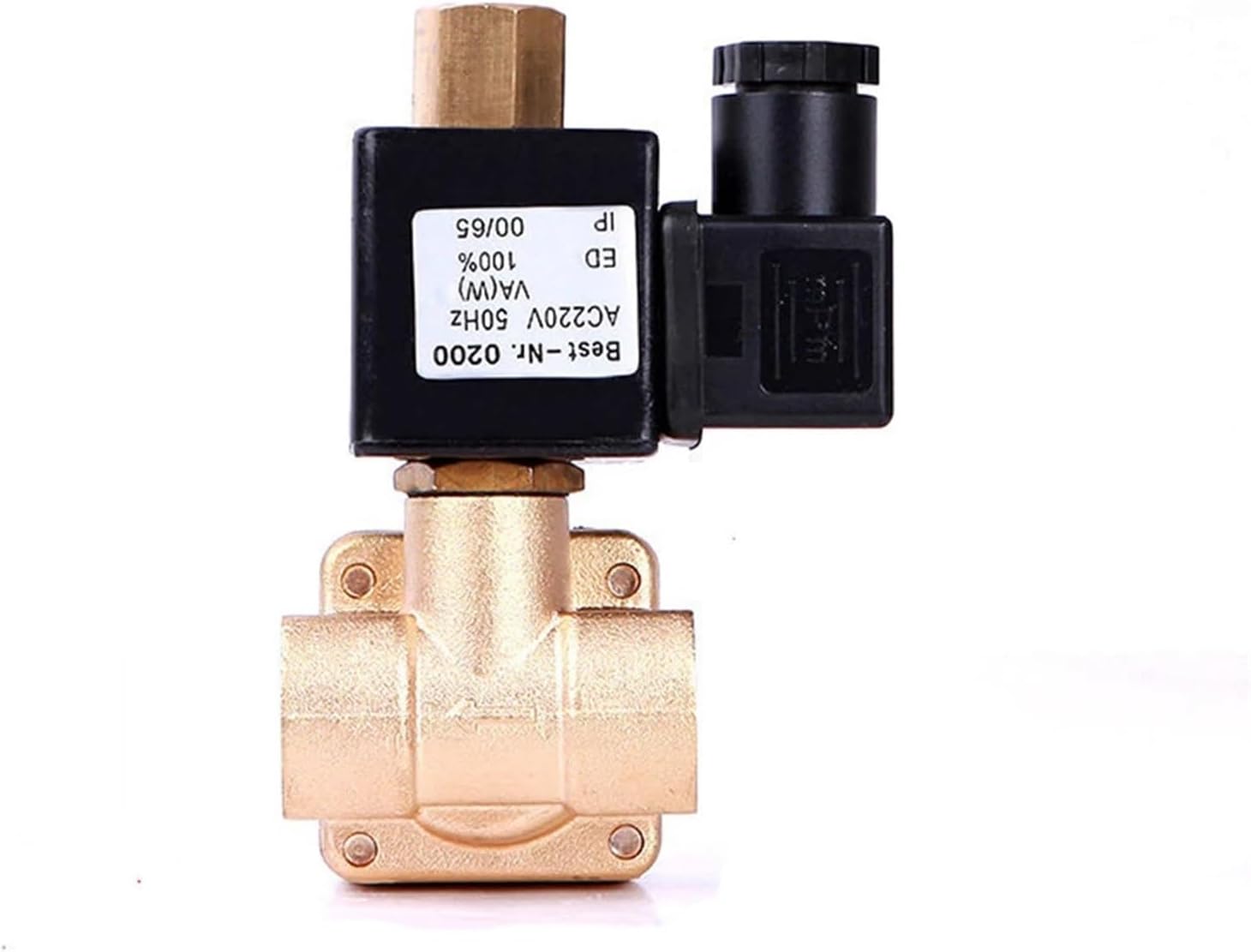 1/2" Normally Open Brass High Pressure 0955 Solenoid Valve 110V 24V 12V 24v(NPT_110VAC_NBR-SEAL)