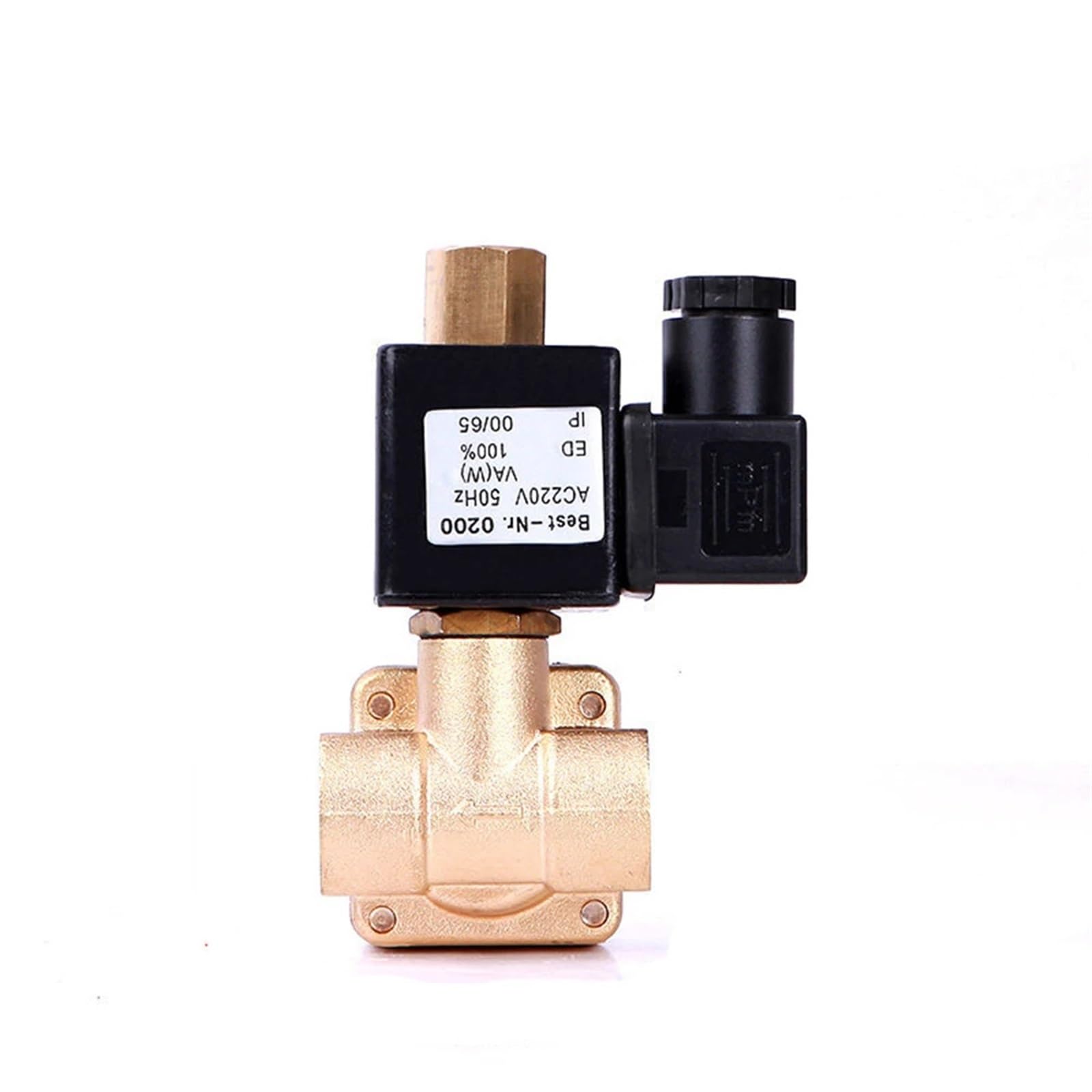 1/2" Normally Open Brass High Pressure 0955 Solenoid Valve 110 V 24 V 12 V 24 V (NPT-24VDC-NBR-SEAL)