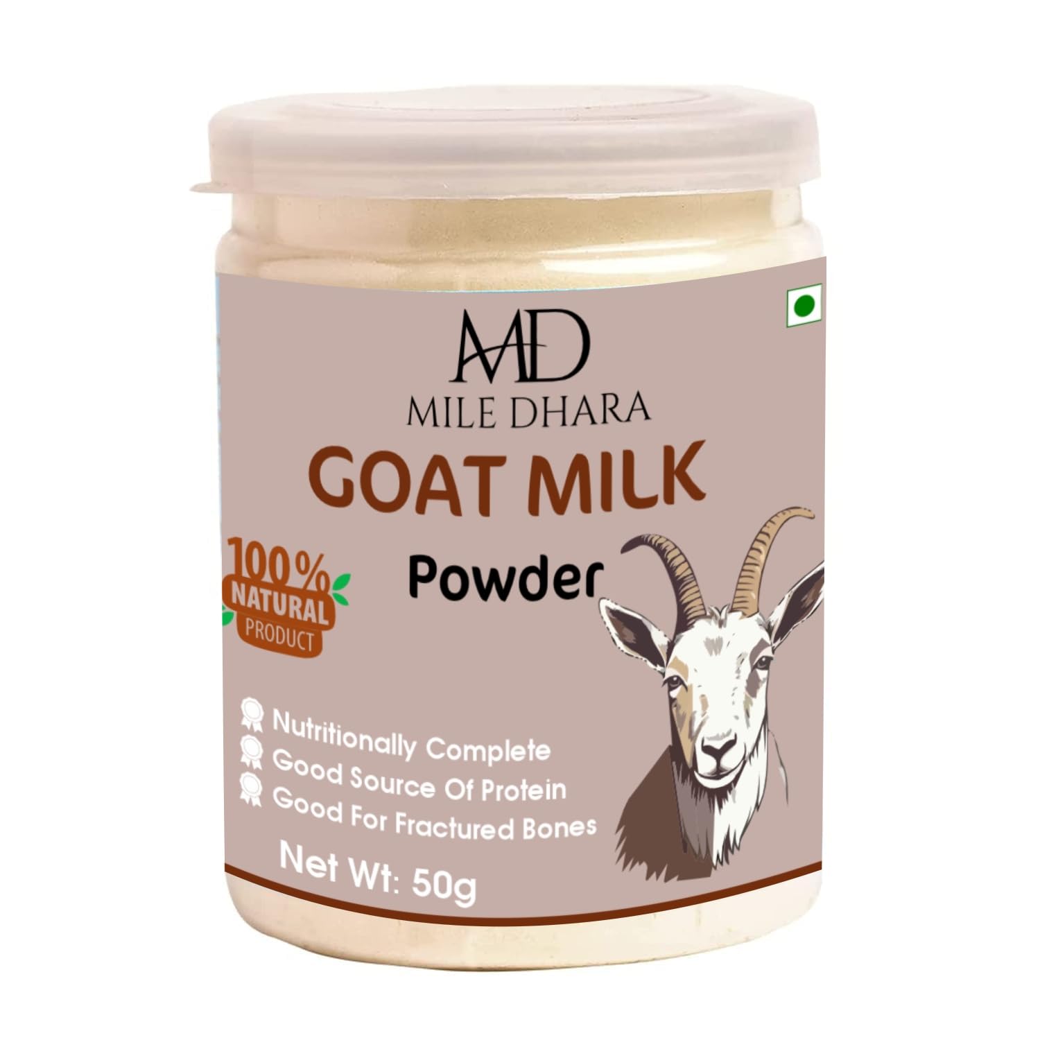 MILE DHARA Goat Milk Powder| Freeze Dried Everyday Milk Powder| Taste of Milk in Fresh Grounded Powder | 50G (B0D4MLRHXP) Amazon Price History, Amazon Price Tracker