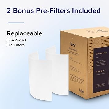 LEVOIT Air Purifier Smoke Remover Replacement Filter Core 400S-RF-WS H13 True HEPA Blue