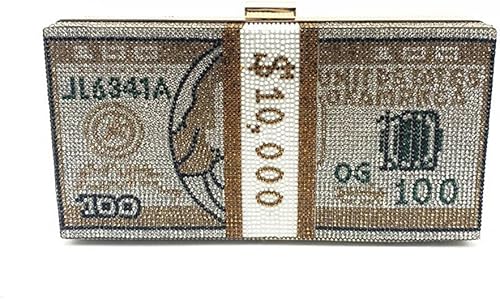 Monederos brillantes para mujer con diamantes de imitación divertidos monederos de mano monedero único para mujeres dinero, Oro, Classic