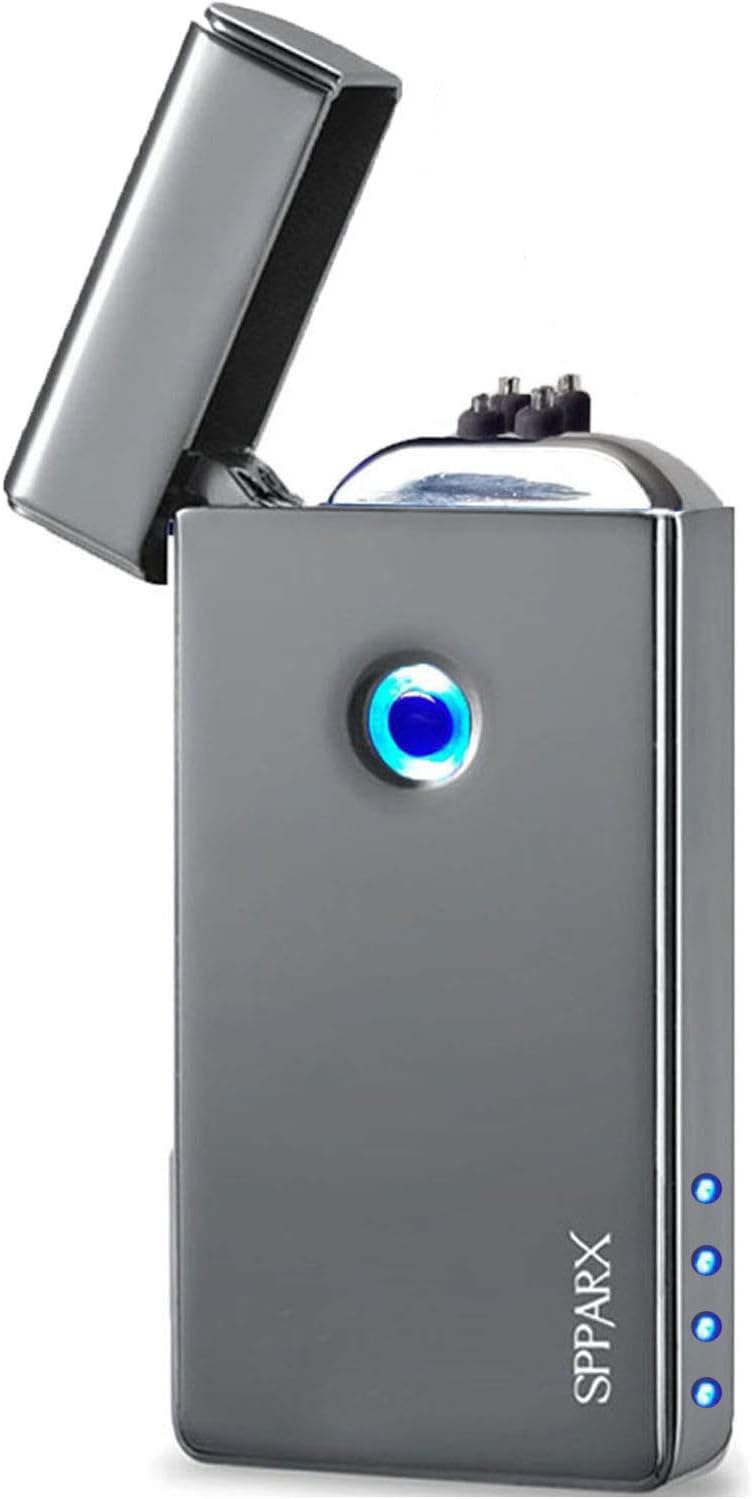 Electronic Lighter Plasma Lighter ★Innovative Technology - NO More Narrow Arcs★ Wider Arcs, USB Lighter Dual Arc Beam, USB Rechargeable Lighter Windproof, USB cable, Elegant Gift Box