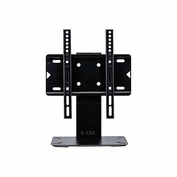 S-CAT Table Top TV Stand for 14-42 Inch LED LCD Smart TVs, Stand with Adjustable Mount, LED TV Portable Stand for Desk/Table for Home Office Use (Contact Customer Care for Issues in Installation)