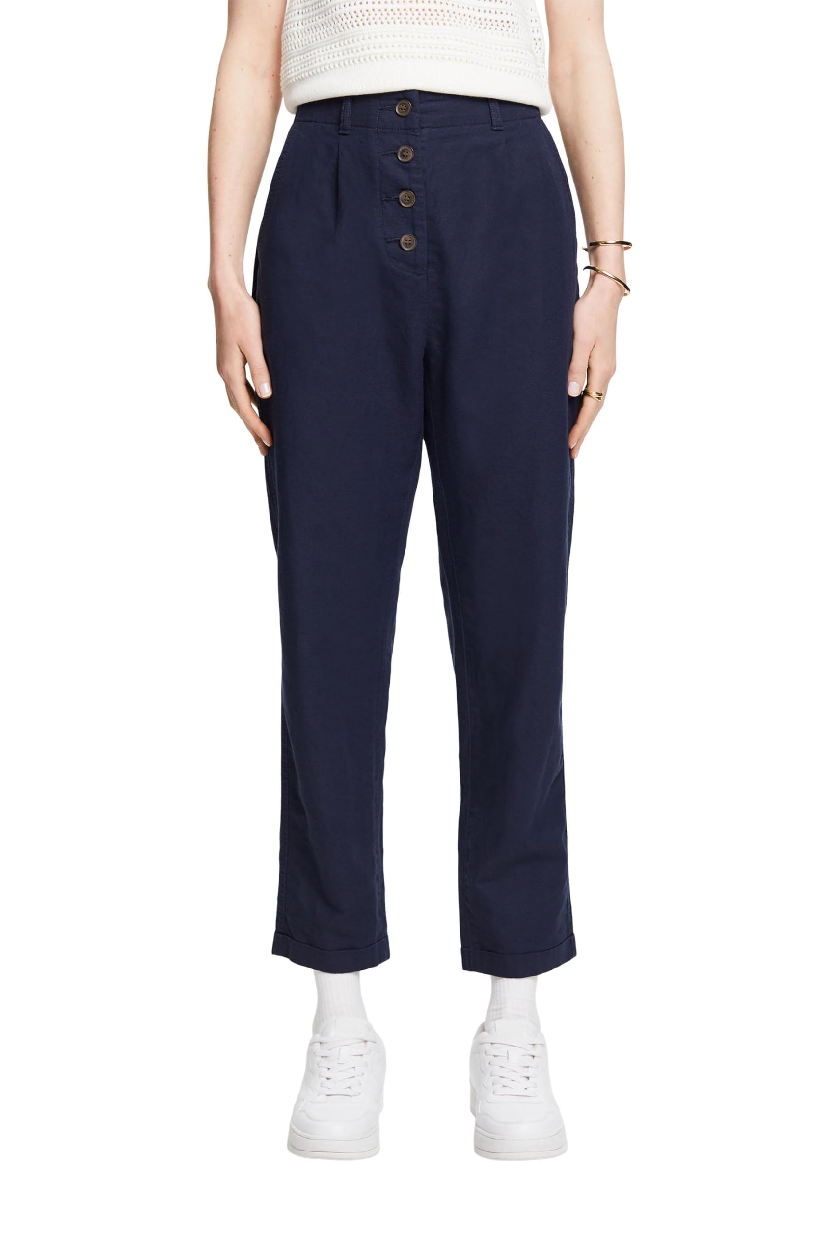Pantalon Femme Navy Léger ESPRIT - Style Confortable et Élégant